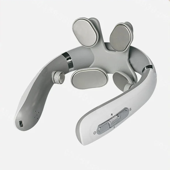 Wireless Electric Neck Massager – Microcurrent Therapy with Heat & Multi-Head Kneading
